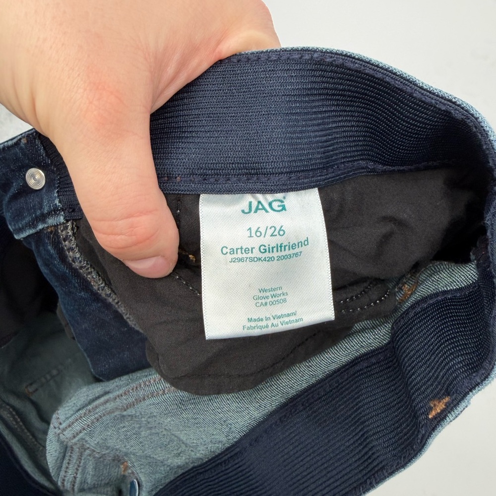 Women’s Jag Carter Girlfriend Jeans. Size 16. Dark Wash. - Picture 2 of 4